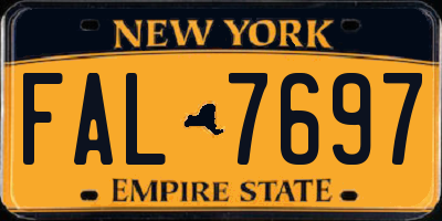 NY license plate FAL7697