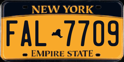 NY license plate FAL7709