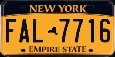 NY license plate FAL7716