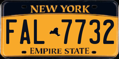 NY license plate FAL7732