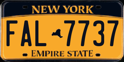 NY license plate FAL7737