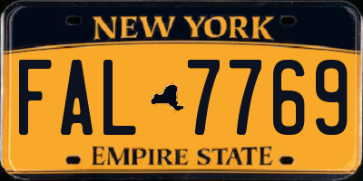 NY license plate FAL7769