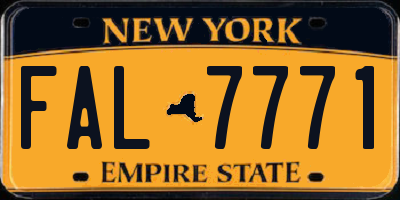 NY license plate FAL7771
