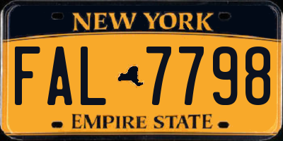 NY license plate FAL7798