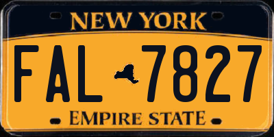 NY license plate FAL7827