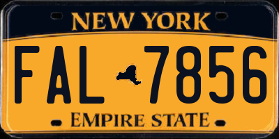 NY license plate FAL7856