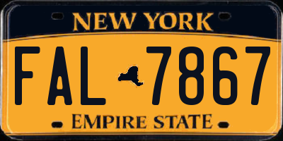NY license plate FAL7867