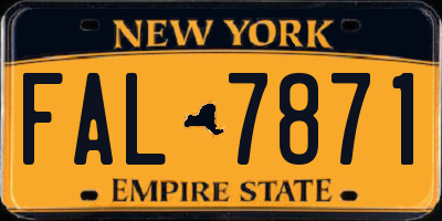 NY license plate FAL7871