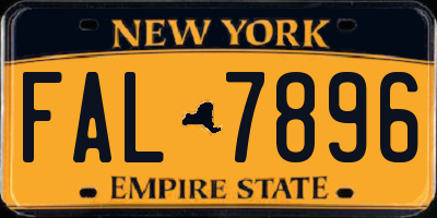 NY license plate FAL7896