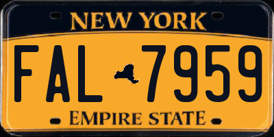 NY license plate FAL7959