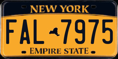 NY license plate FAL7975