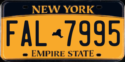 NY license plate FAL7995