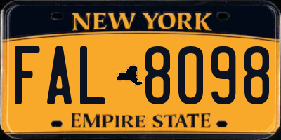 NY license plate FAL8098