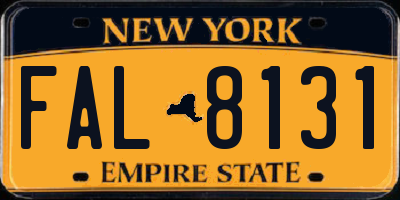 NY license plate FAL8131