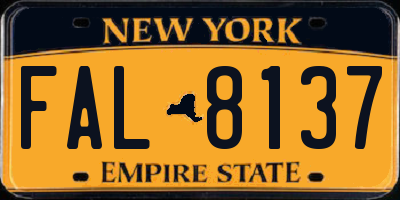 NY license plate FAL8137
