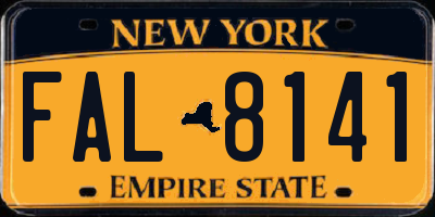 NY license plate FAL8141