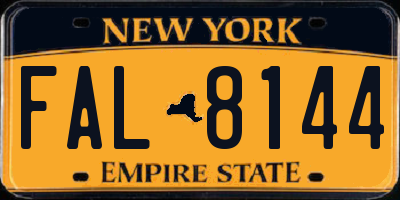 NY license plate FAL8144