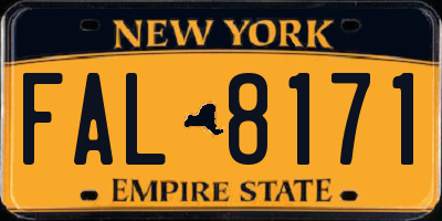 NY license plate FAL8171