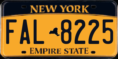 NY license plate FAL8225