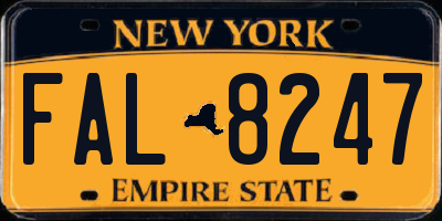 NY license plate FAL8247