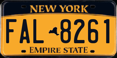 NY license plate FAL8261