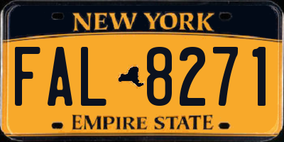 NY license plate FAL8271