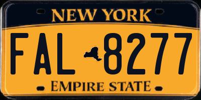 NY license plate FAL8277