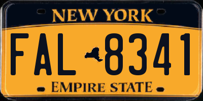NY license plate FAL8341