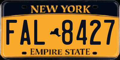 NY license plate FAL8427