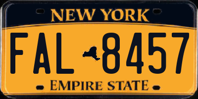 NY license plate FAL8457