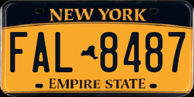 NY license plate FAL8487