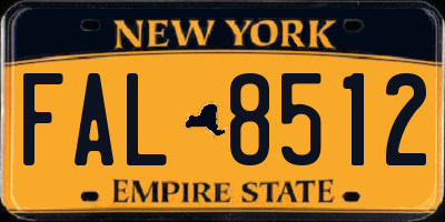 NY license plate FAL8512