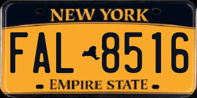 NY license plate FAL8516