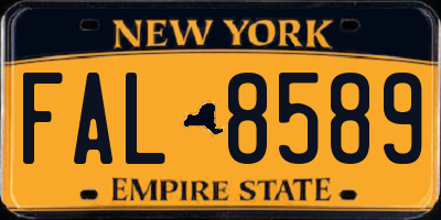 NY license plate FAL8589