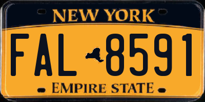 NY license plate FAL8591