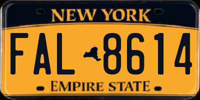 NY license plate FAL8614