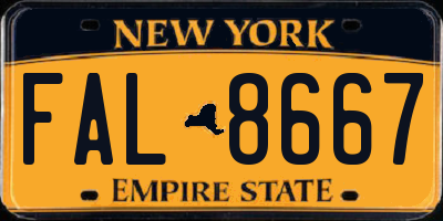 NY license plate FAL8667