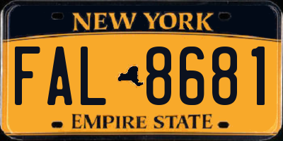 NY license plate FAL8681