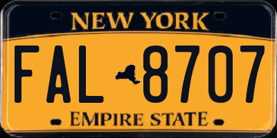 NY license plate FAL8707