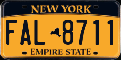NY license plate FAL8711