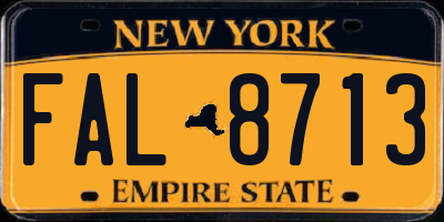 NY license plate FAL8713