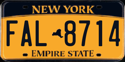NY license plate FAL8714