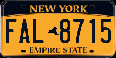 NY license plate FAL8715