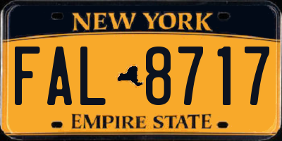NY license plate FAL8717