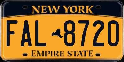 NY license plate FAL8720