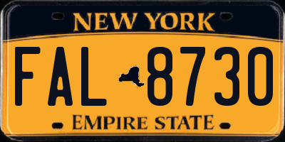 NY license plate FAL8730