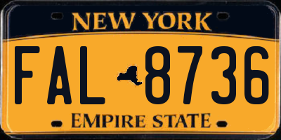 NY license plate FAL8736