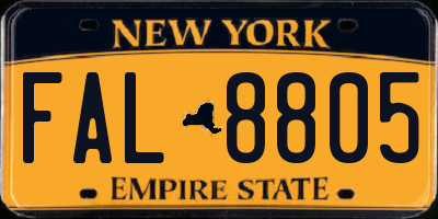 NY license plate FAL8805