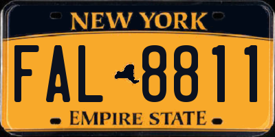 NY license plate FAL8811