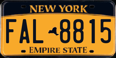 NY license plate FAL8815